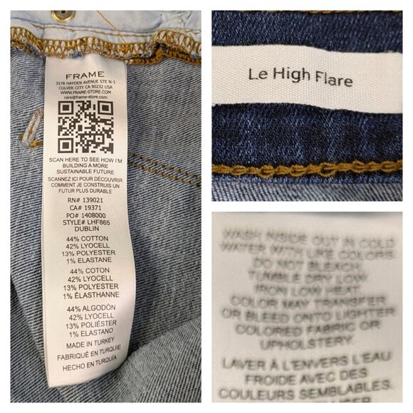 Frame Denim Women's Indigo Flare Jeans - Picture 7 of 8